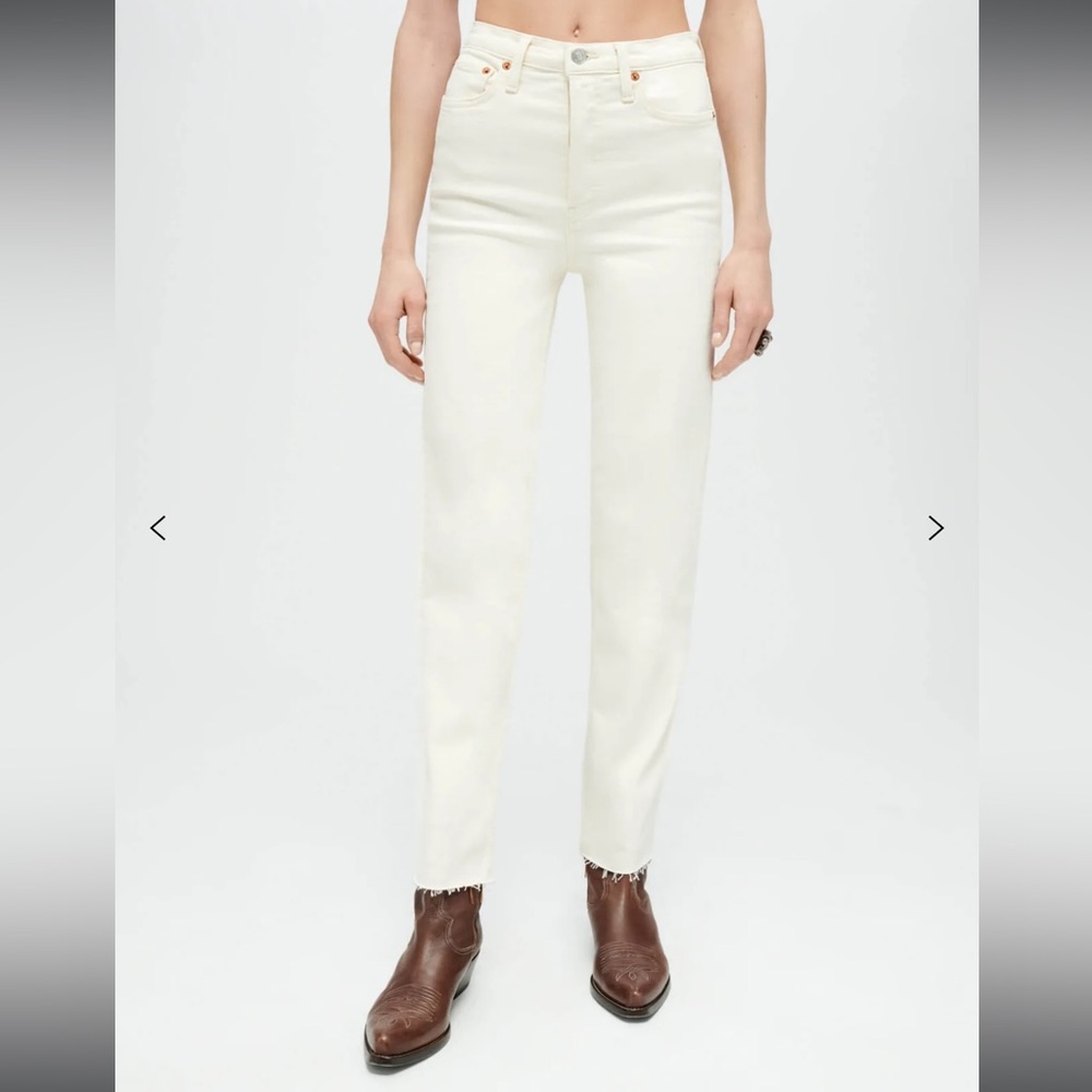 Re/Done Cream Women's Jeans